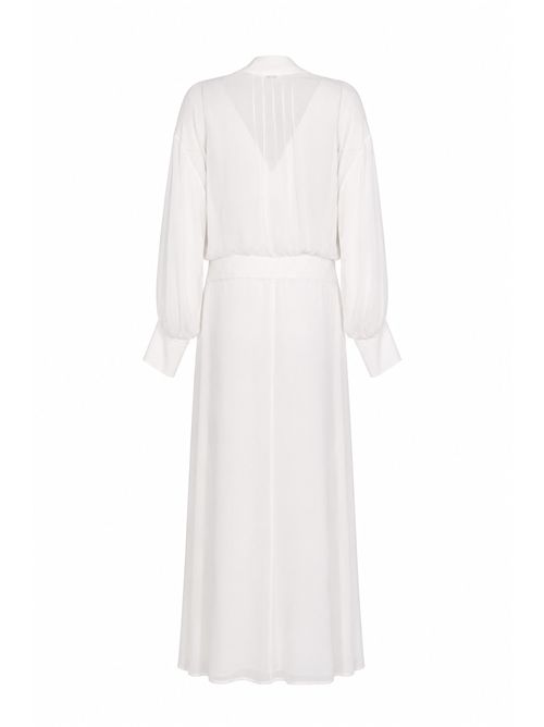 Abito lungo in georgette con dettaglio pizzo Patrizia Pepe | 2A3063 A776W146